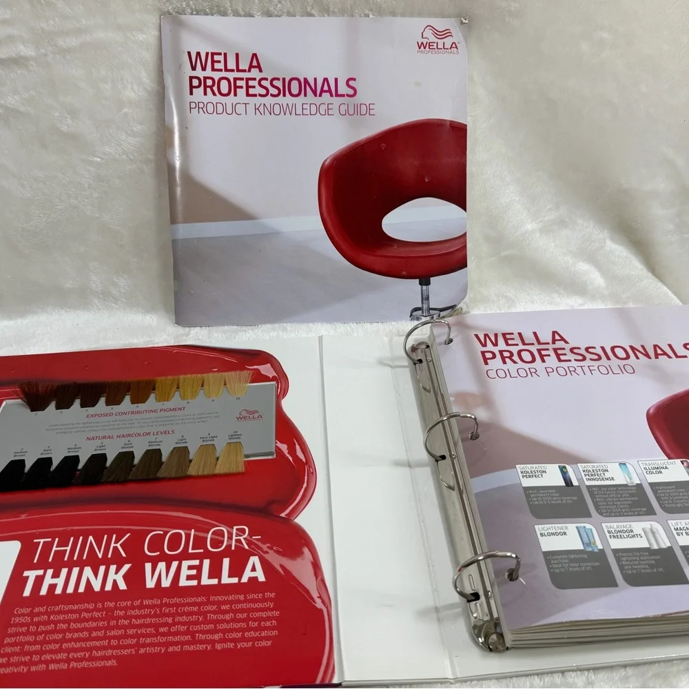 Wella Red Color Portfolio Binder with Branded Cover